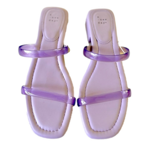 A New Day Target Lavender Size 10 Sandals Jelly Heels Memory Foam NEW